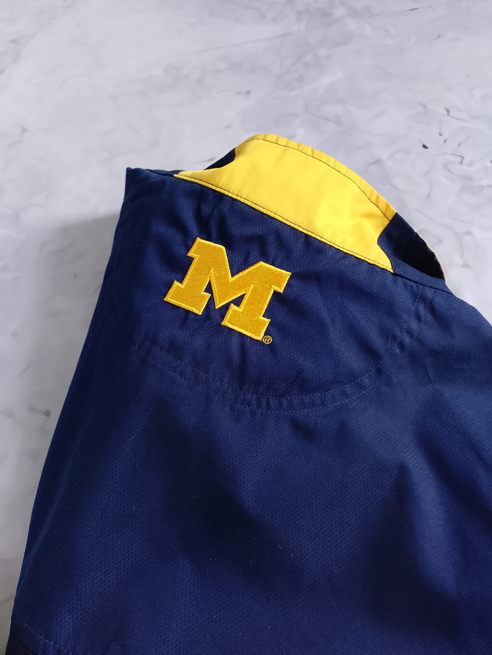 NCAA MICHIGAN UNIVERSITY SO BLUE Windbreaker Pullover Quarter Zip - Picture 4 of 8